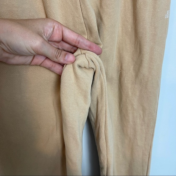 WEWOREWHAT- Sweatpant High-Waist Terry Tan Cotton Jogger Athleisure - Picture 6 of 9